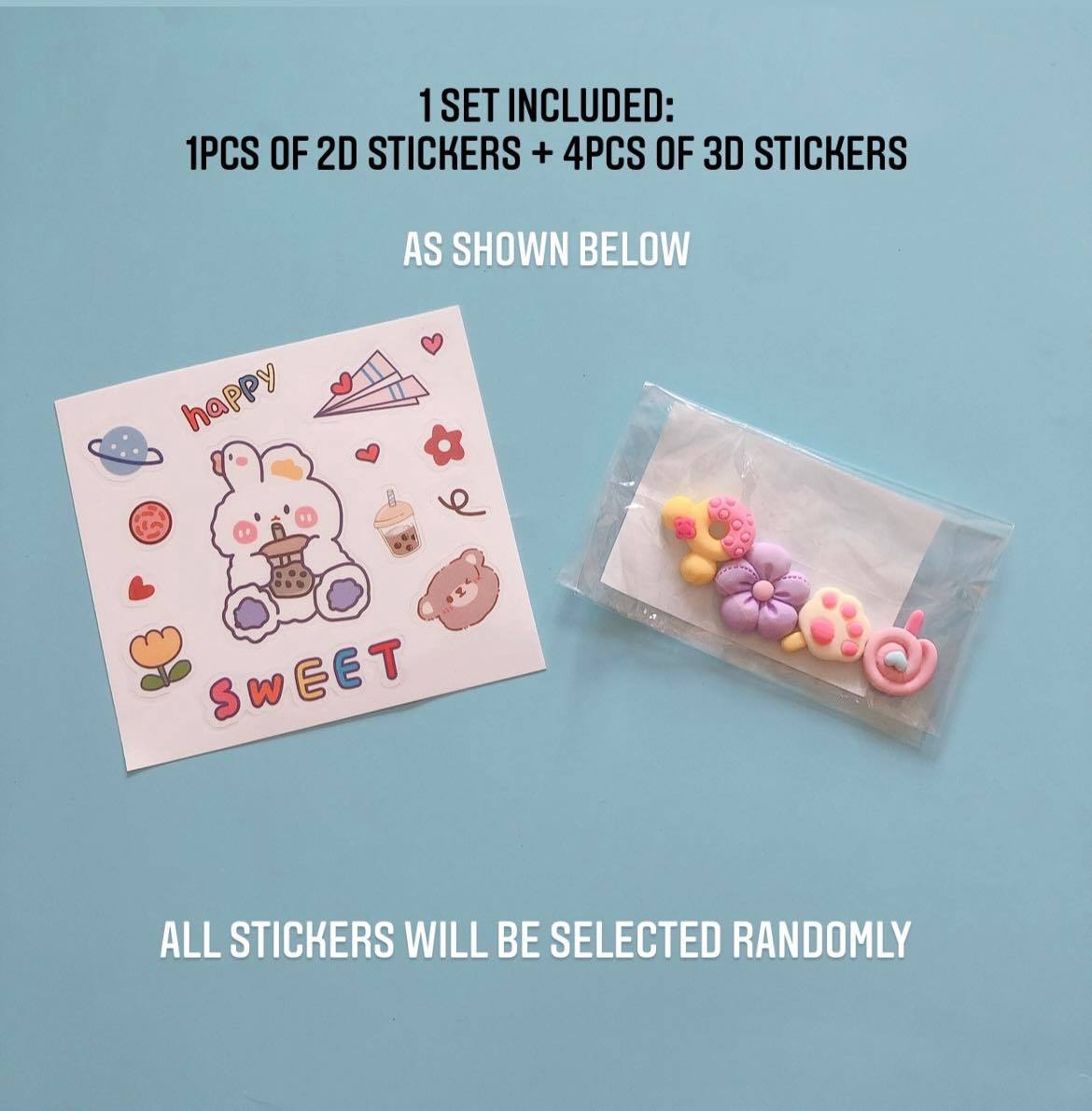 2D stickers + 3D stickers (ADD ON)